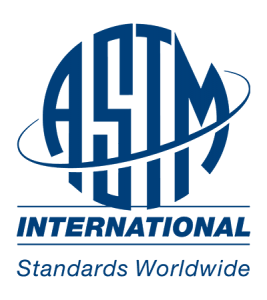 Logo for ASTM International, Standards Worldwide, featuring a blue globe-like sphere.